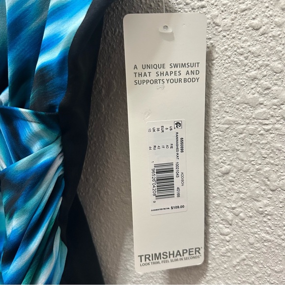 Trimshaper Women's Addison One Piece in Rainwashed Ikat NWT Size 8 - Picture 5 of 12